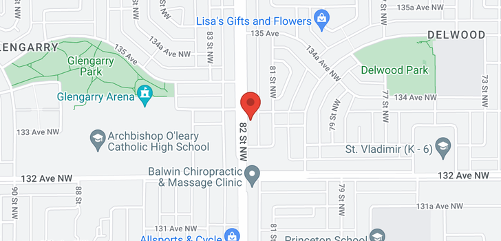 map of 13303 82 ST NW